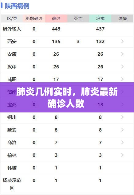 肺炎幾例實(shí)時(shí)，肺炎最新確診人數(shù) 