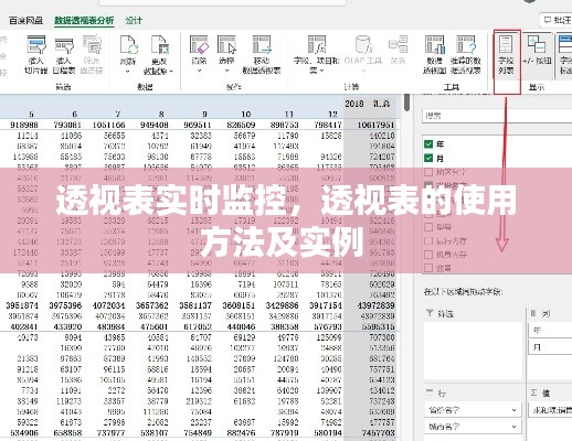 透視表實(shí)時(shí)監(jiān)控，透視表的使用方法及實(shí)例 