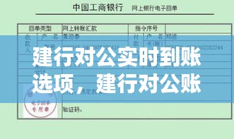 建行對公實時到賬選項，建行對公賬戶轉(zhuǎn)賬到賬時間 