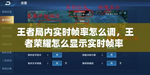 王者局內實時幀率怎么調，王者榮耀怎么顯示實時幀率 