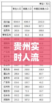 貴州實(shí)時(shí)人流情況統(tǒng)計(jì)表，貴州人口流出情況 