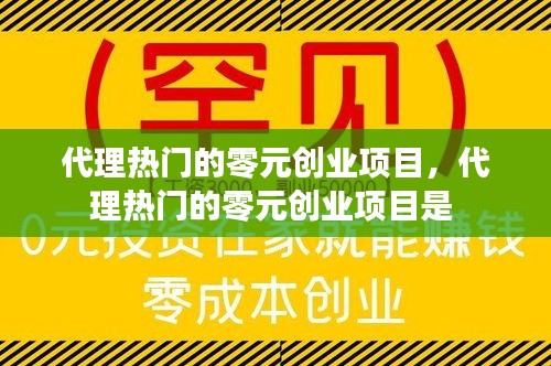 代理熱門的零元創(chuàng)業(yè)項目，代理熱門的零元創(chuàng)業(yè)項目是 