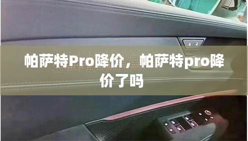 帕薩特Pro降價，帕薩特pro降價了嗎 