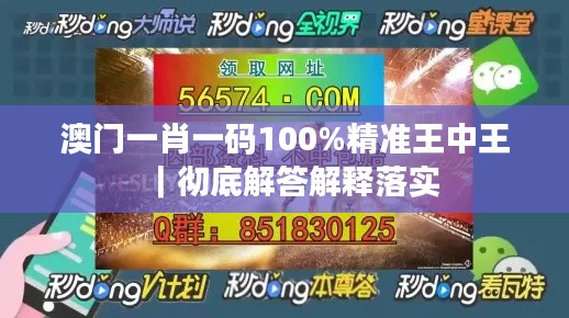 澳門一肖一碼100%精準(zhǔn)王中王｜徹底解答解釋落實(shí)