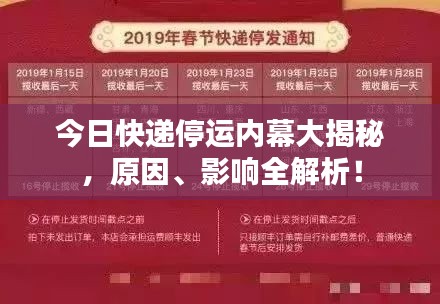 今日快遞停運(yùn)內(nèi)幕大揭秘，原因、影響全解析！