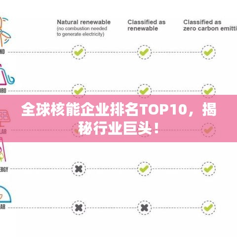 全球核能企業(yè)排名TOP10，揭秘行業(yè)巨頭！