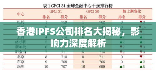 香港IPFS公司排名大揭秘，影響力深度解析