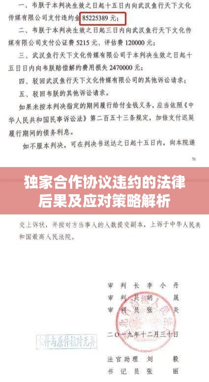 獨家合作協(xié)議違約的法律后果及應對策略解析