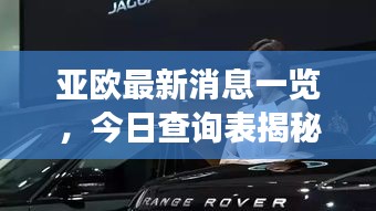 亞歐最新消息一覽，今日查詢表揭秘重磅動態(tài)