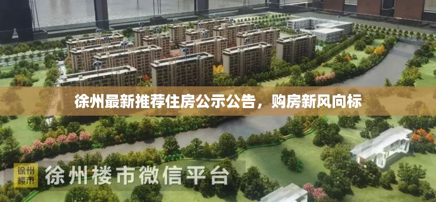 徐州最新推薦住房公示公告，購房新風(fēng)向標(biāo)